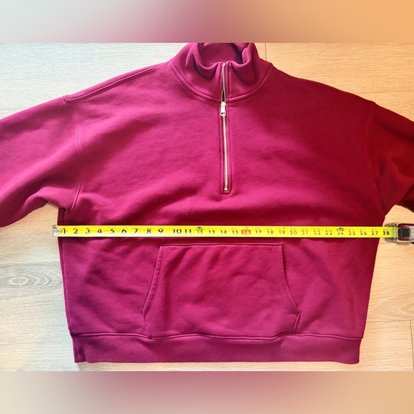 American Eagle Everyday Luxe Quarter Zip Sweatshirt - Picture 7 of 10